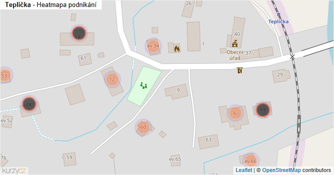 Teplička - mapa podnikání