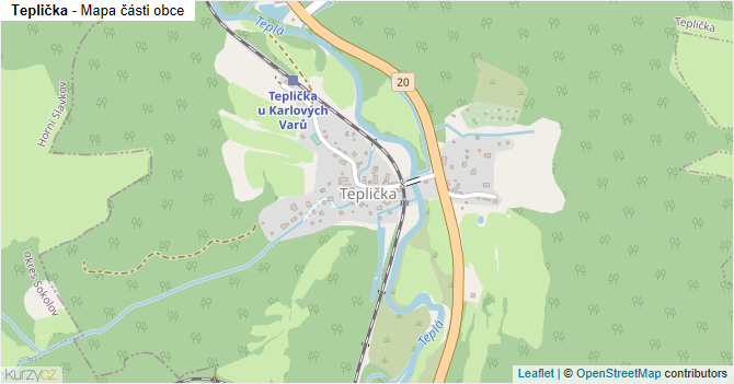 Teplička - mapa části obce
