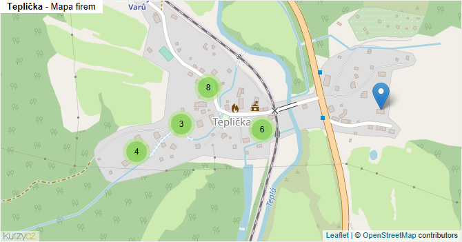 Teplička - mapa firem