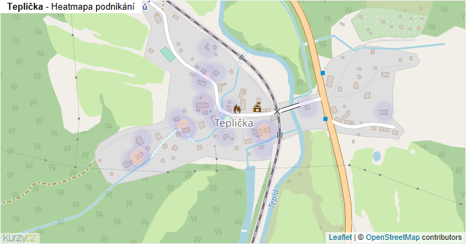 Teplička - mapa podnikání
