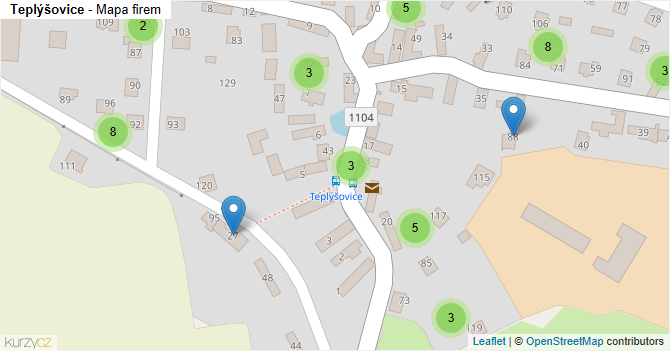Teplýšovice - mapa firem