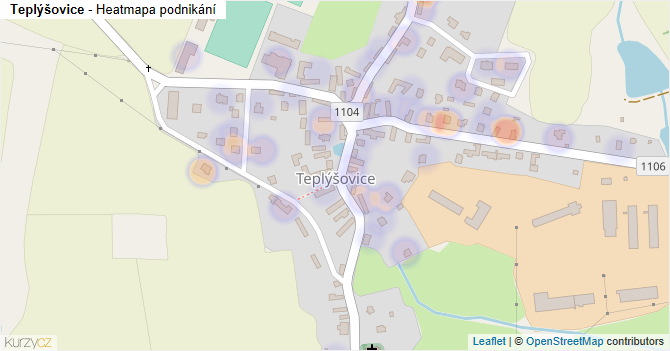 Teplýšovice - mapa podnikání