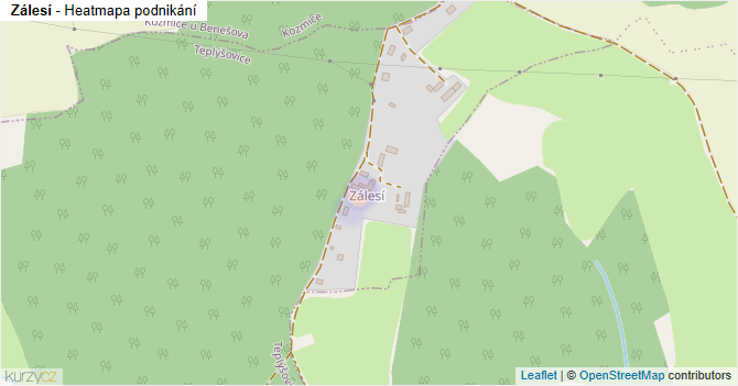 Zálesí - mapa podnikání