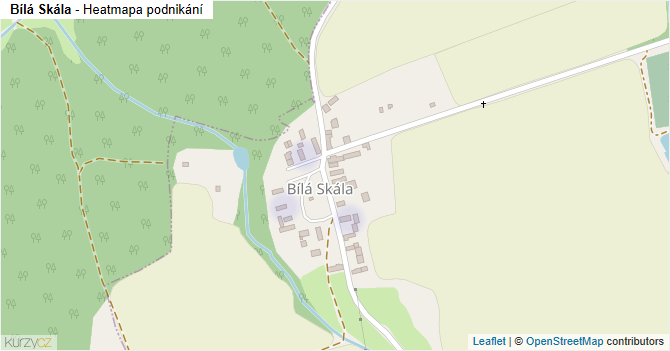 Bílá Skála - mapa podnikání