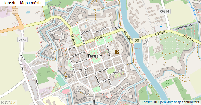 Terezín - mapa města