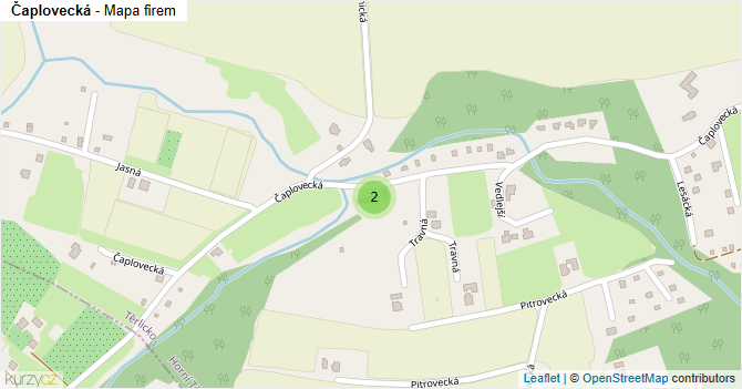 Čaplovecká - mapa firem