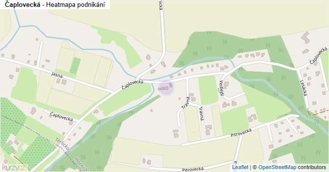 Čaplovecká - mapa podnikání