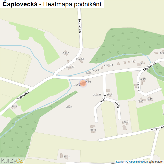 Mapa Čaplovecká - Firmy v ulici.