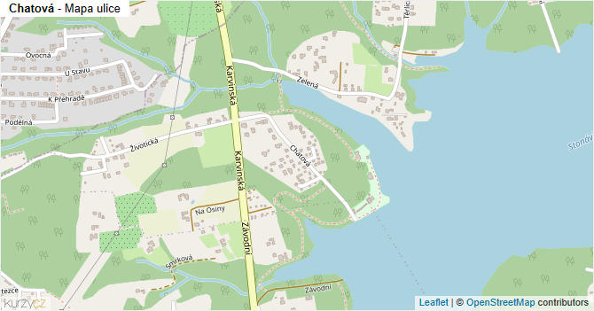 Chatová - mapa ulice
