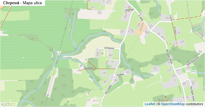 Chrpová - mapa ulice