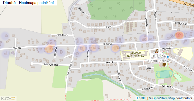 Dlouhá - mapa podnikání
