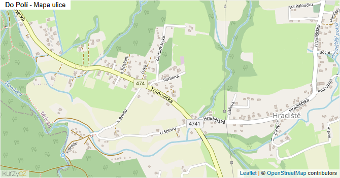Do Polí - mapa ulice