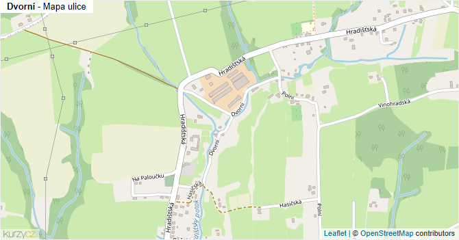 Dvorní - mapa ulice