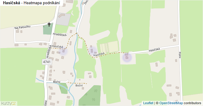 Hasičská - mapa podnikání