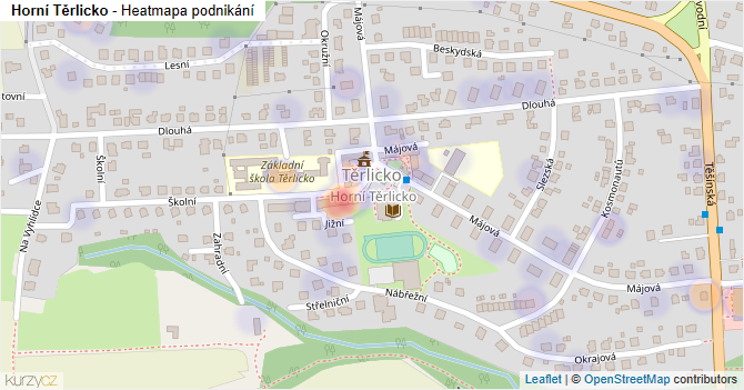 Horní Těrlicko - mapa podnikání