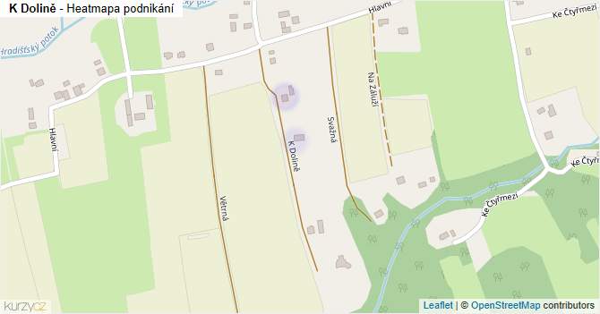 K Dolině - mapa podnikání