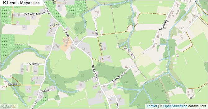 K Lesu - mapa ulice