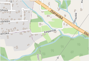 Kasperčok v obci Těrlicko - mapa ulice
