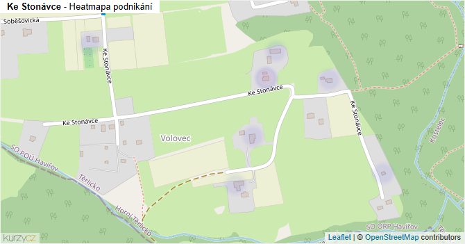 Ke Stonávce - mapa podnikání