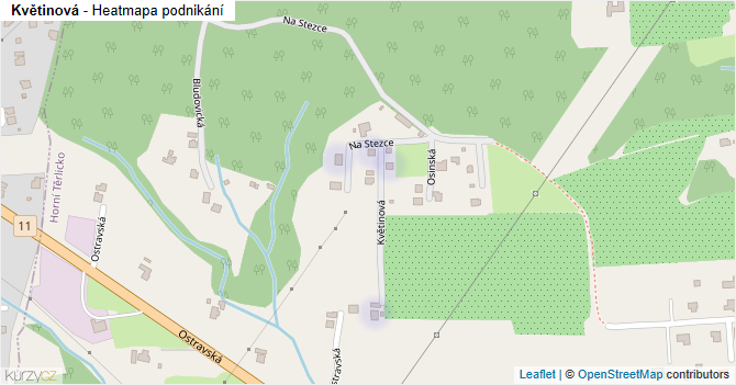 Květinová - mapa podnikání