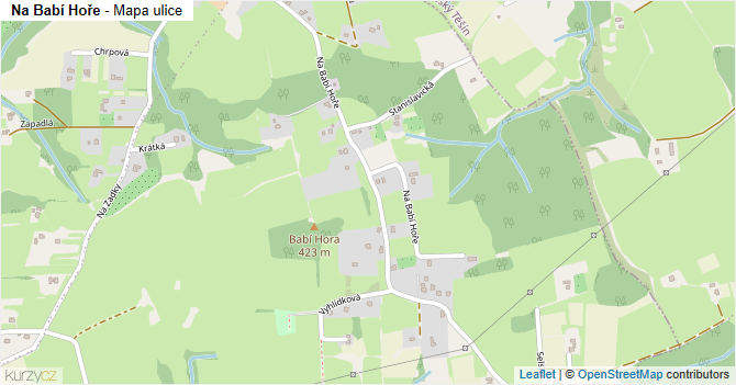 Na Babí Hoře - mapa ulice