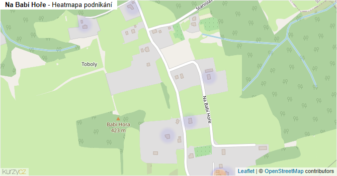 Na Babí Hoře - mapa podnikání