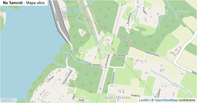 Na Samotě - mapa ulice