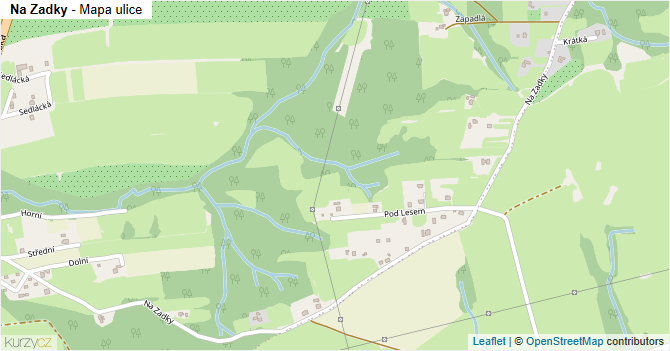 Na Zadky - mapa ulice