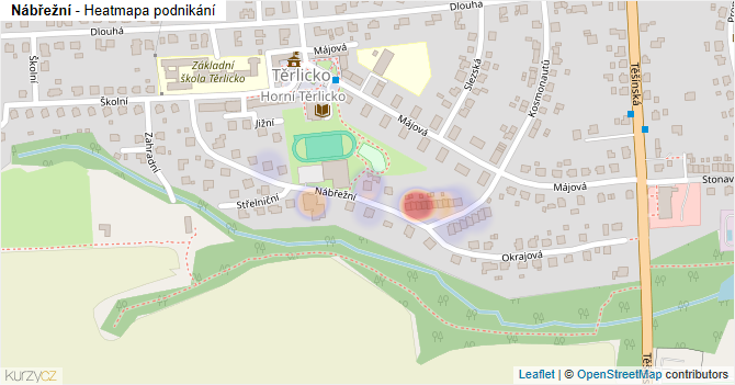Nábřežní - mapa podnikání