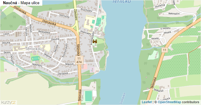 Naučná - mapa ulice