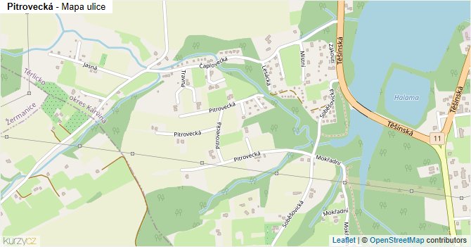 Pitrovecká - mapa ulice