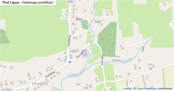 Pod Lipou - mapa podnikání