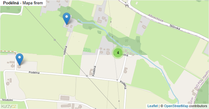 Podélná - mapa firem
