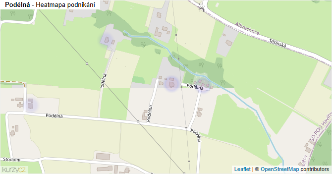 Podélná - mapa podnikání