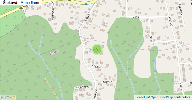 Šípková - mapa firem