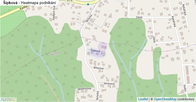 Šípková - mapa podnikání
