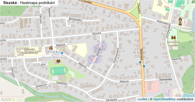 Slezská - mapa podnikání