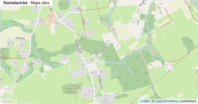 Stanislavická - mapa ulice