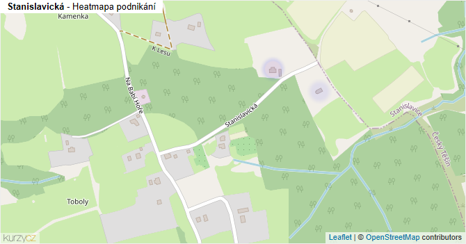 Stanislavická - mapa podnikání