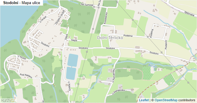 Stodolní - mapa ulice