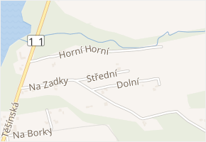 Střední v obci Těrlicko - mapa ulice