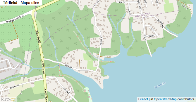 Těrlická - mapa ulice