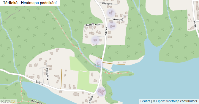Těrlická - mapa podnikání
