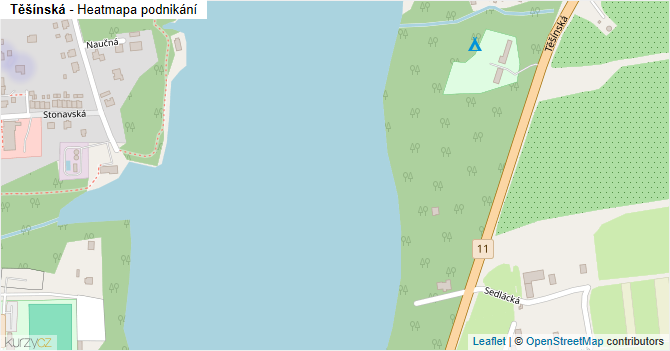 Těšínská - mapa podnikání