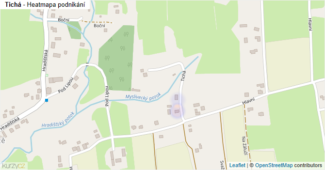 Tichá - mapa podnikání
