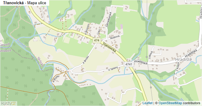 Třanovická - mapa ulice
