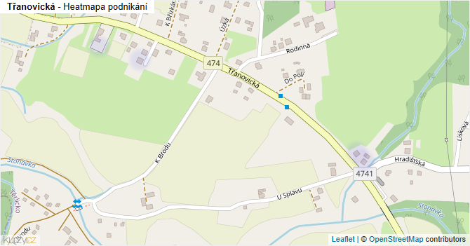 Třanovická - mapa podnikání