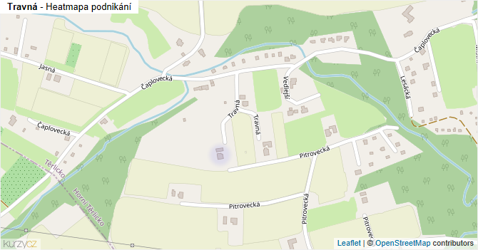 Travná - mapa podnikání