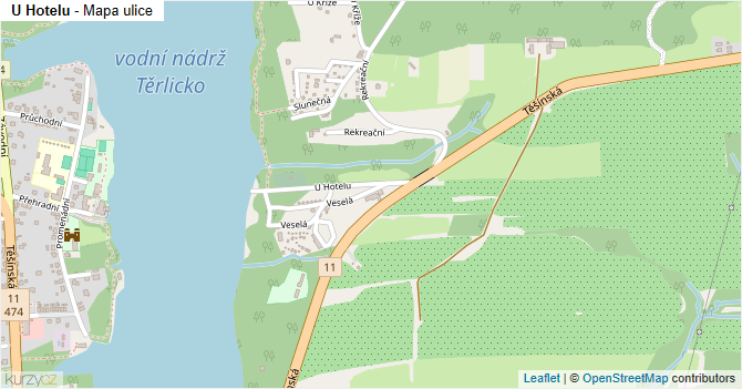 U Hotelu - mapa ulice