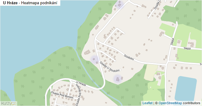 U Hráze - mapa podnikání